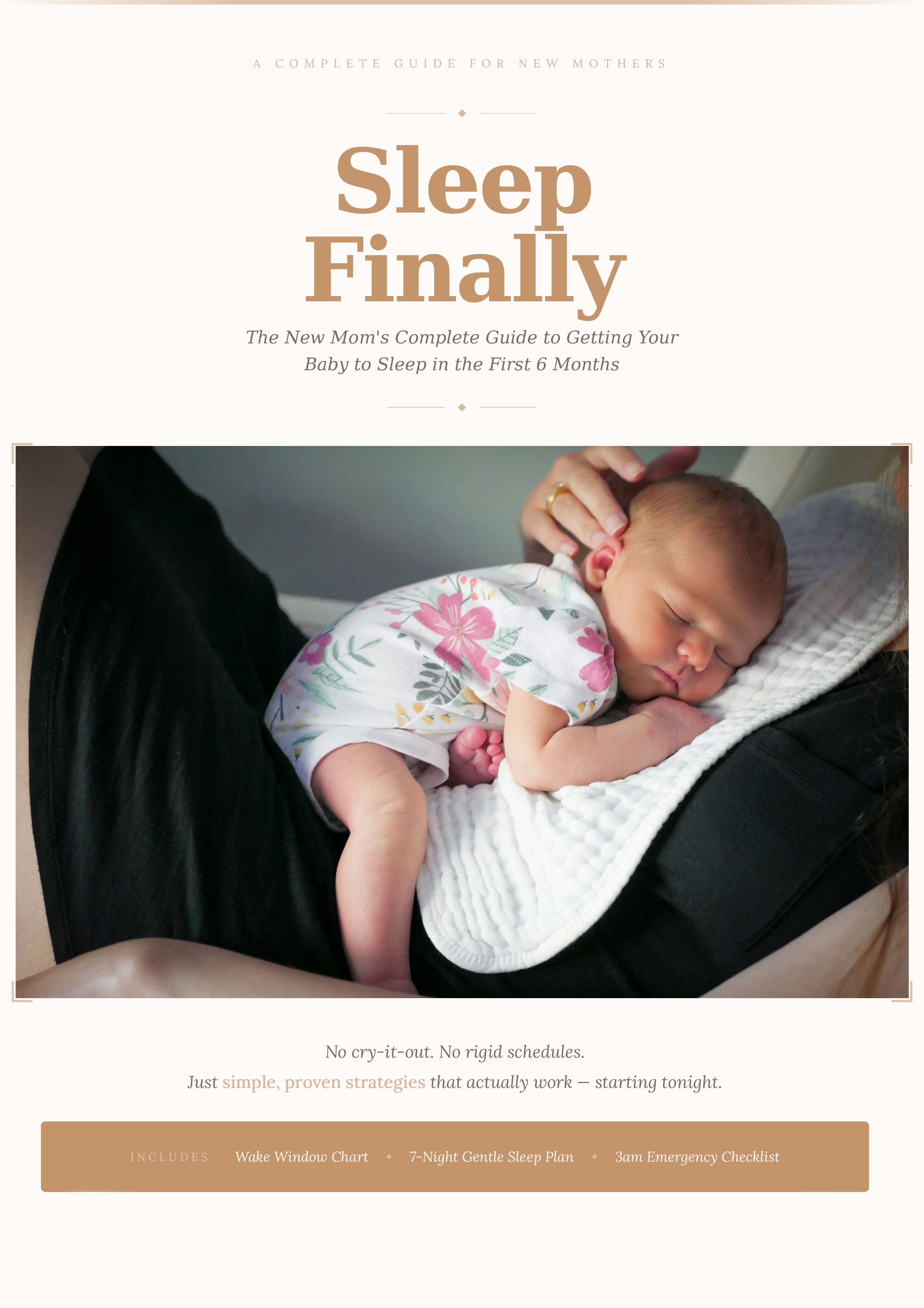 Sleep Finally: The New Mom's Complete Guide to  Getting Your Baby to Sleep in the First 6 Months